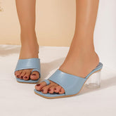 Clear Sculptural Heeled Sandals